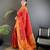 red soft silk blend zari weaving patola saree
