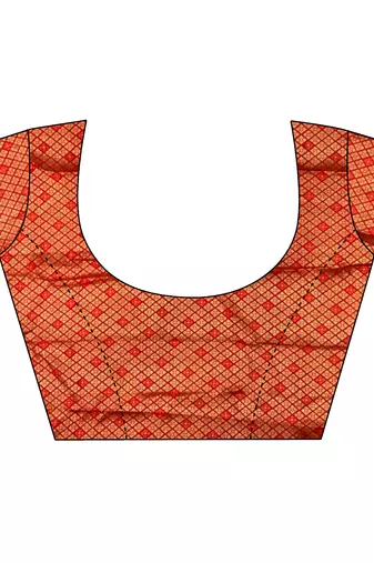 red soft silk blend zari weaving patola saree