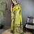 light green soft silk blend dual zari peacock butta worked banarasi saree 