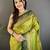 light green soft silk blend dual zari peacock butta worked banarasi saree 