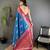 royal blue soft silk blend dual zari peacock butta worked banarasi saree 