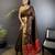 chocolate brown soft cotton silk blend bhagalpuri stripes zari weaving saree