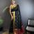 black soft cotton silk blend bhagalpuri stripes zari weaving saree