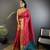 hot pink soft cotton silk blend bhagalpuri stripes zari weaving saree