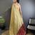 ivory soft cotton silk blend bhagalpuri stripes zari weaving saree