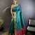 sea green soft cotton silk blend bhagalpuri stripes zari weaving saree