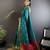 sea green soft cotton silk blend bhagalpuri stripes zari weaving saree