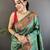 green soft silk blend banarasi zari woven saree