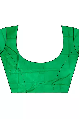 green soft silk blend banarasi zari woven saree