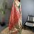red soft silk blend banarasi zari woven saree