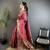 hot pink soft silk blend banarasi zari woven saree