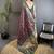 wine soft silk blend banarasi zari woven saree