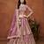 Pink Net Heavy Thread Embroidery With Sequins Work Lehenga Choli set with dupatta