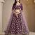 Purple art silk heavy thread embroidery with sequins work lehenga choli set with blouse and dupatta