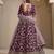 Purple art silk heavy thread embroidery with sequins work lehenga choli set with blouse and dupatta