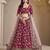Dark Pink Art Silk Heavy Thread Embroidery With Sequins Work Lehenga Choli set with blouse and duppatta