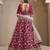 Dark Pink Art Silk Heavy Thread Embroidery With Sequins Work Lehenga Choli set with blouse and duppatta