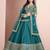 Teal Art Silk Heavy Thread Embroidery With Sequins Work Lehenga Choli with blouse and dupatta
