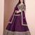 Purple Art Silk Heavy Thread Embroidery With Sequins Work Lehenga Choli set with blouse and dupatta