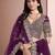 Purple Art Silk Heavy Thread Embroidery With Sequins Work Lehenga Choli set with blouse and dupatta