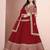 Red  art silk heavy thread embroidery with sequins work lehenga choli set with blouse and dupatta