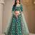 Teal Green Art Silk Heavy Thread Embroidery With Sequins Work Lehenga Choli set with blouse and dupatta