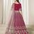 Dark Pink art silk heavy thread embroidery with sequins work lehenga choli set with blouse and dupatta