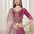 Dark Pink art silk heavy thread embroidery with sequins work lehenga choli set with blouse and dupatta