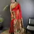 red soft silk blend paithani meenakari zari weaving saree