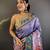 lavender soft silk blend paithani meenakari zari weaving saree