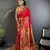 red soft silk blend paithani meenakari zari weaving saree