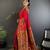 red soft silk blend paithani meenakari zari weaving saree