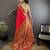 red soft silk blend paithani meenakari zari weaving saree