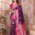 purple soft silk blend banarasi zari woven saree