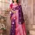 purple soft silk blend banarasi zari woven saree