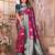 magenta soft silk blend banarasi zari woven saree