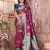 magenta soft silk blend banarasi zari woven saree