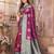 magenta soft silk blend banarasi zari woven saree