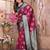 magenta soft silk blend banarasi zari woven saree