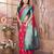 hot pink soft silk blend banarasi zari woven saree