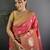 light pink soft lichi silk blend  golden zari paisley banarasi saree