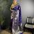 purple soft lichi silk blend  golden zari paisley banarasi saree