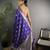 purple soft lichi silk blend  golden zari paisley banarasi saree