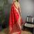red soft lichi silk blend  golden zari paisley banarasi saree