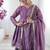 Lavender mal chanderi with mirror & hand work sharara suit
