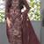 Maroon fox georgette semi stiutched suit with embroidery sequence work