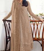 Chiku fox georgette semi stiutched suit with embroidery sequenc & khatli work