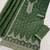 Green gold crush semi stitched suit with embroidery & sequence work