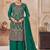 Emerald vichitra silk readymade plazzo suit with embroidery & lace work