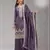 D lavender gold crush semi stitched suit with embroidery & sequence work